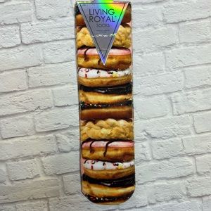 NEW Living Royal Donut Stack Dessert Crew Socks One Size Fits Most